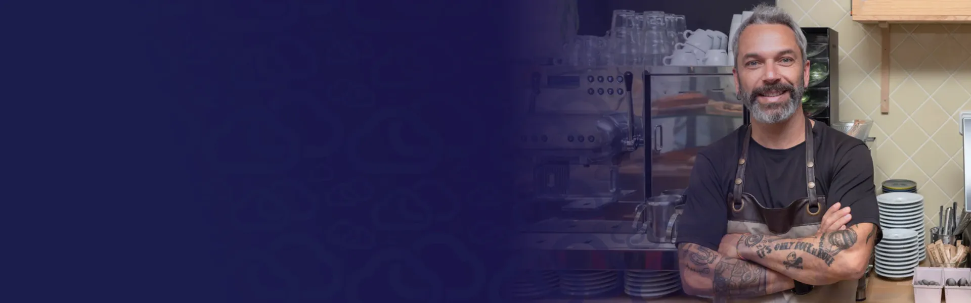 HungerRush Homepage Hero – Navy